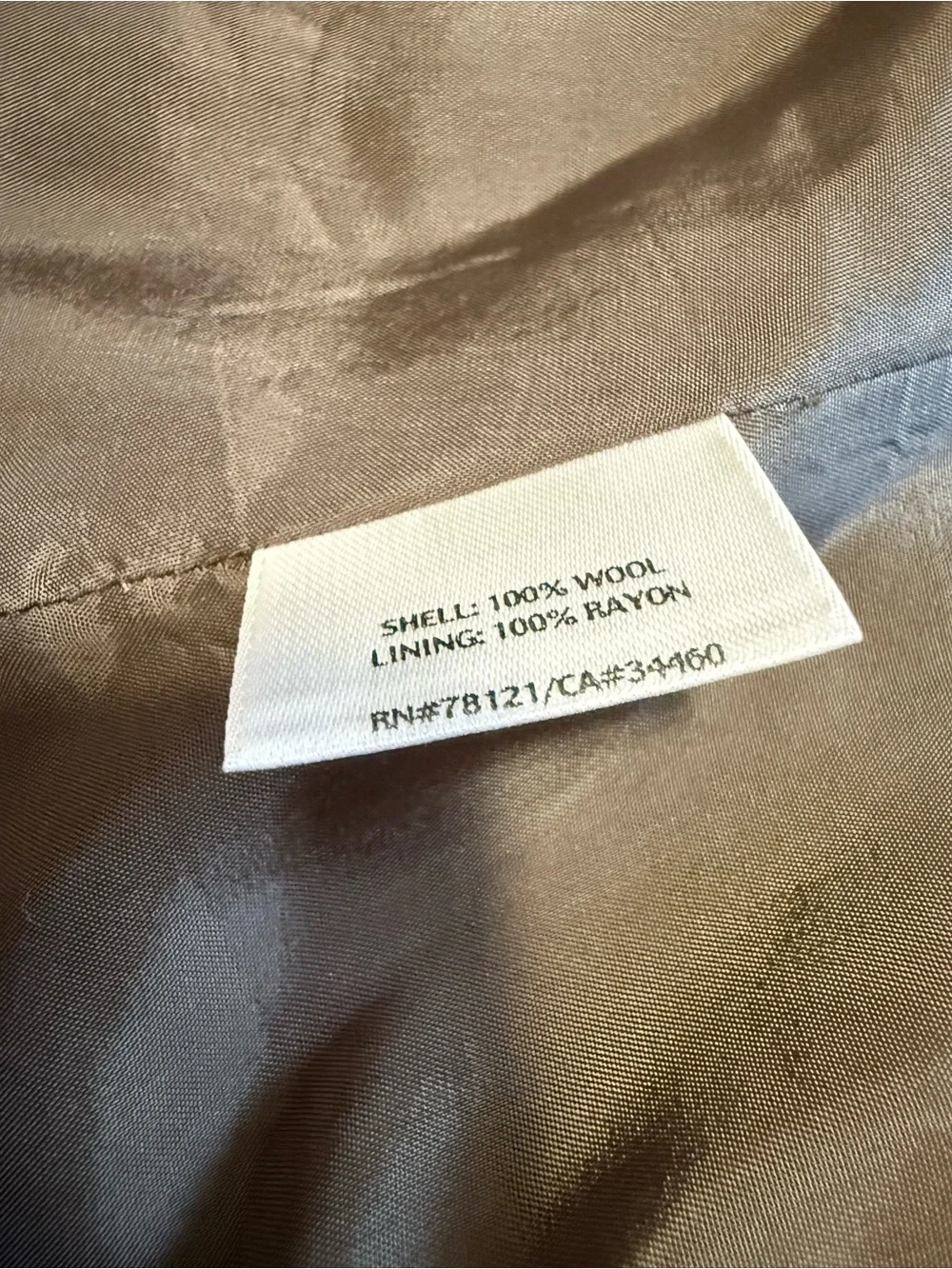 Eileen Fisher Olive Green 100% Wool Open Front Blazer & Trouser Suit Set Large